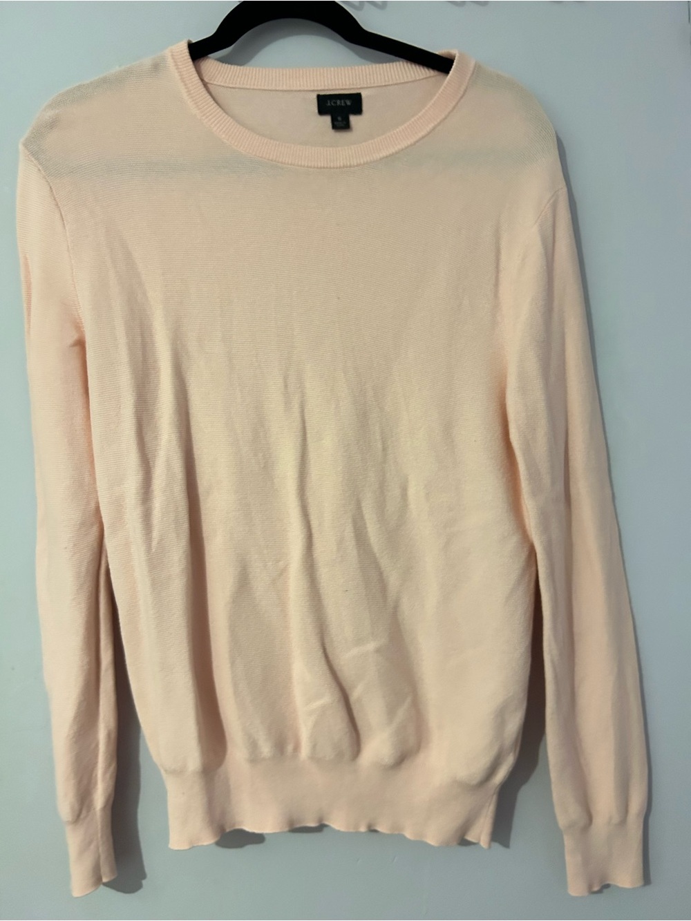 J. Crew Pale Pink Crewneck Sweater